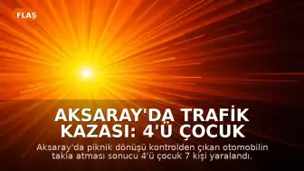 Aksaray'da Trafik Kazası: 4'ü Çocuk 7 Kişi Yaralandı