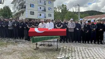 Bolu'da AFAD personeli Ömer Faruk Özkan için düzenlenen cenaze töreni