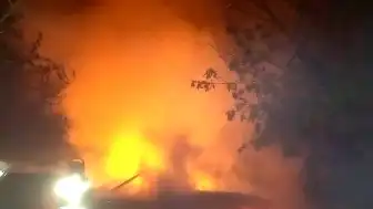 Bursa'da Tarlada Bulunan Baraka Kül Oldu