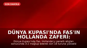 Dünya Kupası'nda Fas'ın Hollanda Zaferi: Fas, Son 16 Turunda Kanada ile Eşleşti