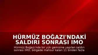 Hürmüz Boğazı'ndaki Saldırı Sonrası IMO Tahliye Planını Askıya Aldı