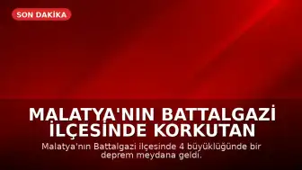 Malatya'nın Battalgazi İlçesinde Korkutan Deprem Meydana Geldi