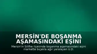 Mersin'de Boşanma Aşamasındaki Eşini Bıçakla Yaralayan Şüpheli Yakalandı