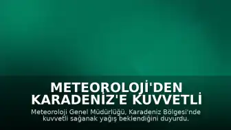 Meteoroloji'den Karadeniz'e Kuvvetli Yağış Uyarısı