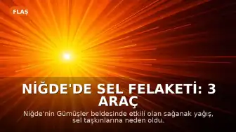 Niğde'de Sel Felaketi: 3 Araç Sulara Kapıldı