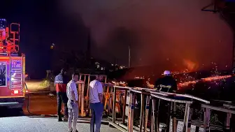 Sinop'ta Orman Ürünleri Fabrikasında Yangın: Depo Bölümü Hasar Gördü