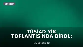 TÜSİAD YİK Toplantısında Birol: "Enerji haritası fiyatla değil, güvenle şekillenecek"