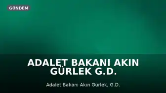Adalet Bakanı Akın Gürlek G.D. Soruşturmasına İlişkin: 'Ucu nereye giderse gitsin...'