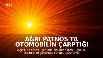 Ağrı Patnos'ta otomobilin çarptığı bisikletli çocuklar yaralandı