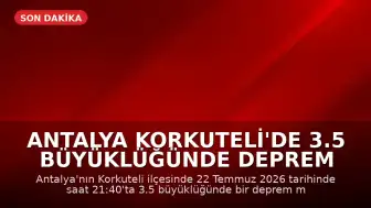 Antalya Korkuteli'de 3.5 Büyüklüğünde Deprem Meydana Geldi