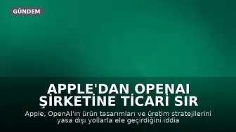 Apple'dan OpenAI Şirketine Ticari Sır İhlali Davası