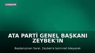 ATA Parti Genel Başkanı Zeybek'in Açtığı Davada Karar: Cumhurbaşkanlığı Başdanışmanı Saral Tazminat Ödeyecek