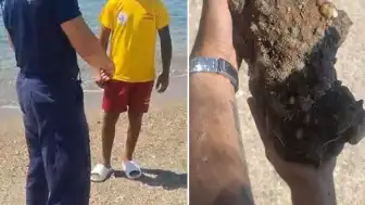 Çanakkale Kepez'de Halk Plajında Patlamamış Askeri Mühimmat Bulundu