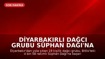 Diyarbakırlı Dağcı Grubu Süphan Dağı'na Zirve Yaptı