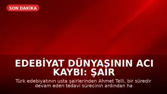 Edebiyat Dünyasının Acı Kaybı: Şair Ahmet Telli Yaşamını Yitirdi
