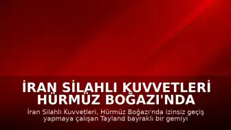 İran Silahlı Kuvvetleri Hürmüz Boğazı'nda Bir Gemiyi Hedef Aldı