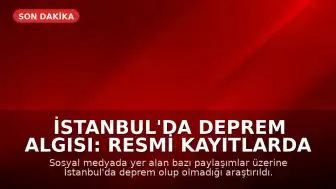 İstanbul'da Deprem Algısı: Resmi Kayıtlarda İstanbul'da Deprem Görülmedi