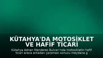 Kütahya'da Motosiklet ve Hafif Ticari Aracın Karıştığı Kazada 2 Yaralı