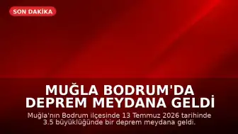 Muğla Bodrum'da Deprem Meydana Geldi