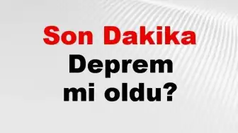 Muğla Datça'da Deprem Meydana Geldi
