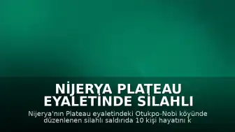 Nijerya Plateau Eyaletinde Silahlı Saldırı: 10 Ölü