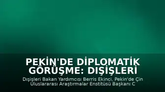 Pekin'de Diplomatik Görüşme: Dışişleri Bakan Yardımcısı Berris Ekinci Çinli Yetkililerle Bir Araya Geldi