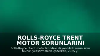 Rolls-Royce Trent Motor Sorunlarını Çözdü: Kârlılıkta Büyük Artış