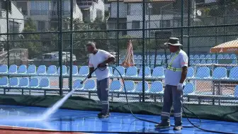 Kuşadası Tenis Kulübü'nde Kapsamlı Temizlik Çalışması Yapıldı