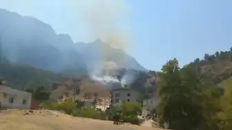 Manisa'da Orman Yangınına Müdahale Ediliyor