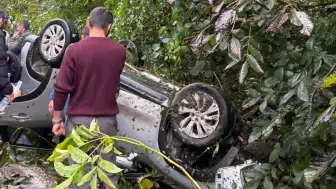 Ordu'da Otomobil Ağaca Çarparak Devrildi: 1 Yaralı