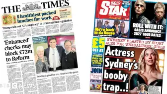 Reform UK'ye Yapılan Bağışlar ve Sydney Sweeney'in Reklamı Gazete Manşetlerinde
