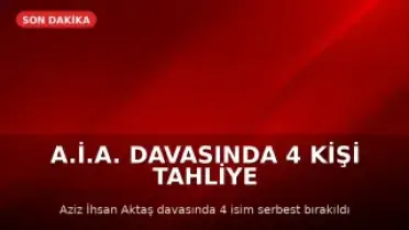 A.İ.A. Davasında 4 Kişi Tahliye Edildi