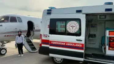 Bilge Bebek, Doğuştan Kalp Deliliği Nedeniyle Ambulans Uçakla Ankara'ya Nakledildi