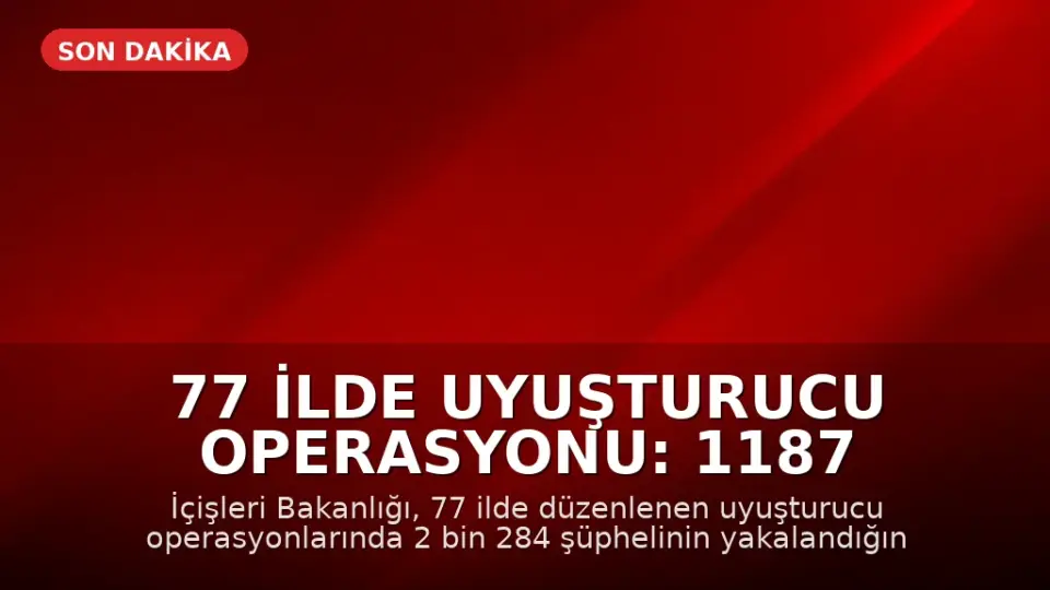 77 İlde Uyuşturucu Operasyonu: 1187 Tutuklama Gerçekleştirildi