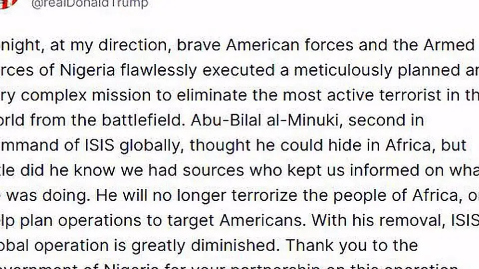 ABD Başkanı Trump: DEAŞ'ın Küresel İkinci Komutanı Öldürüldü