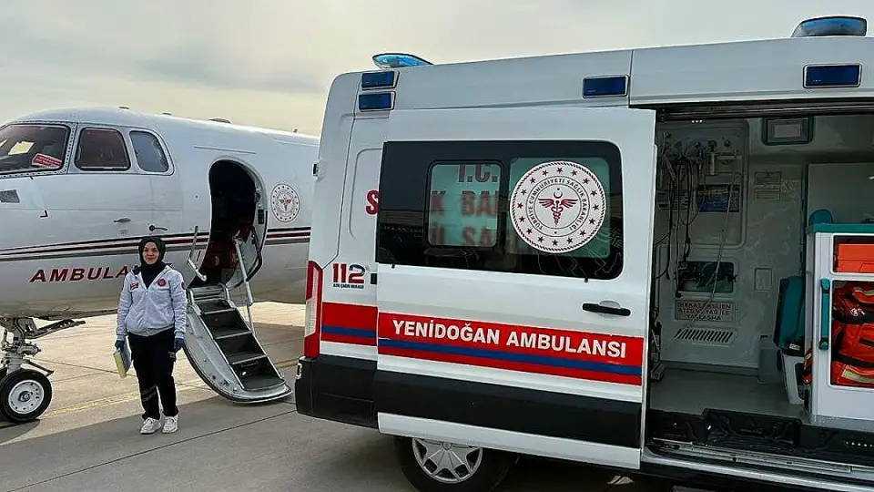 Bilge Bebek, Doğuştan Kalp Deliliği Nedeniyle Ambulans Uçakla Ankara'ya Nakledildi