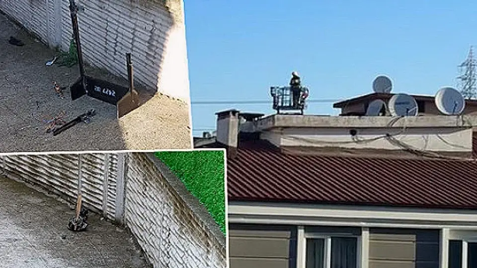 İnsansız Hava Aracı Sokak Ortasına Düştü: Binalarda Hasar Meydana Geldi
