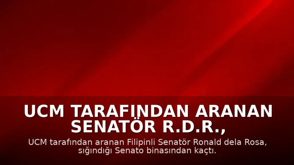 UCM Tarafından Aranan Senatör R.d.R., Senato Binasından Kaçtı