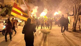 Galatasaraylı taraftarlar Muğla'da şampiyonluğu kutladı