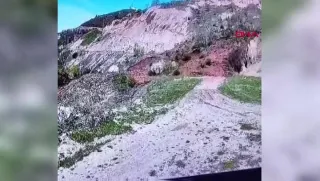 Tokat'ta Heyelan Anı Kameraya Yansıdı