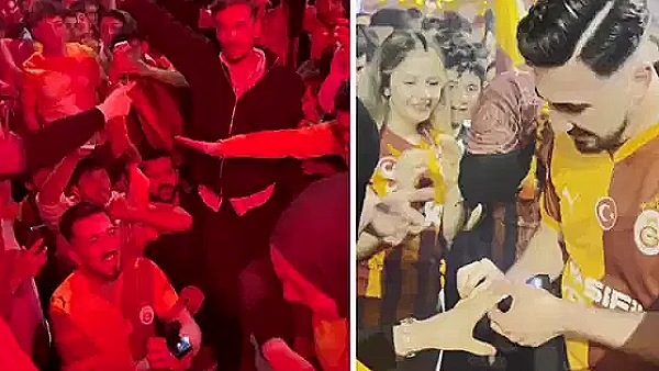 Galatasaray Taraftarından Şampiyonluk Kutlamasında Evlilik Teklifi