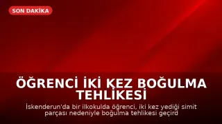 Öğrenci İki Kez Boğulma Tehlikesi Atlattı