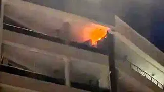 Siirt'te Şampiyonluk Kutlamasında Havai Fişek Kombiyi Ateşe Verdi