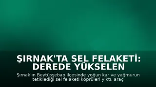 Şırnak'ta Sel Felaketi: Derede Yükselen Su Seviyesi Köprüleri Yıktı, Araçlar Sulara Kapıldı