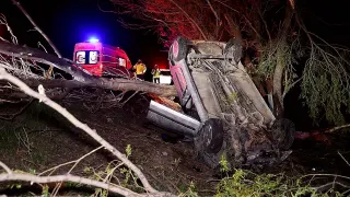 Sivas'ta Ağaca Çarpan Otomobilde 1 Kişi Hayatını Kaybetti, 4 Kişi Yaralandı