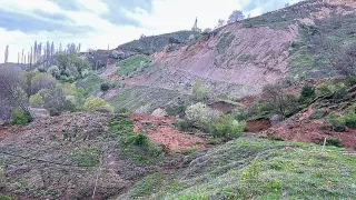 Tokat'ta Heyelan Anı Güvenlik Kamerasına Yansıdı