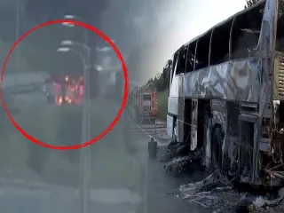 Tuzla'da Tur Otobüsü Alev Aldı: 43 Yolcu Tahliye Edildi